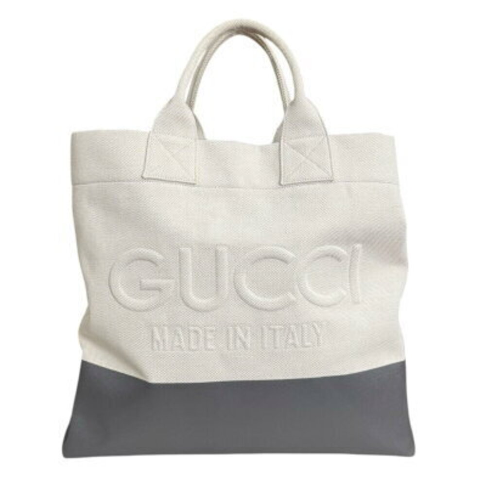 Gucci embossed logo tote bag GG canvas beige - Picture 2 of 8